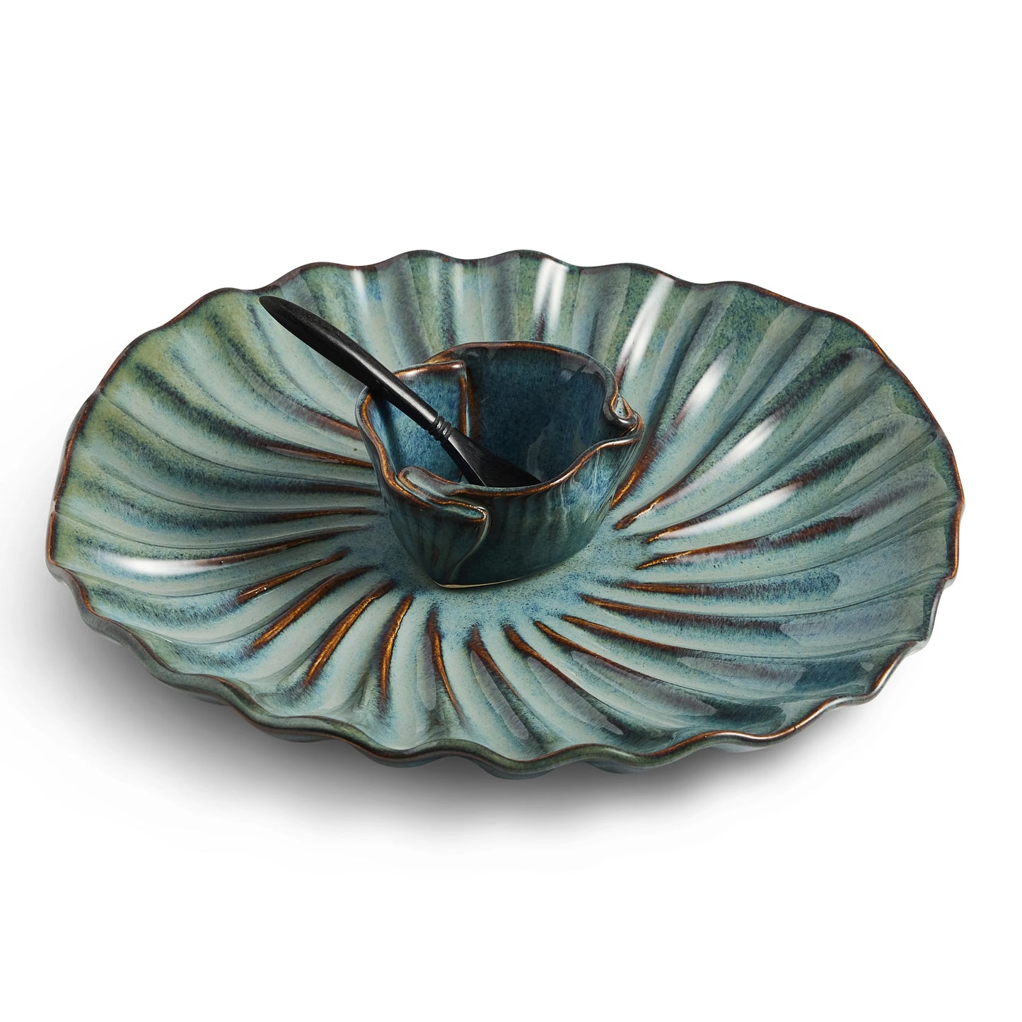 Hilborn Ceramic Wavy Plate Set
