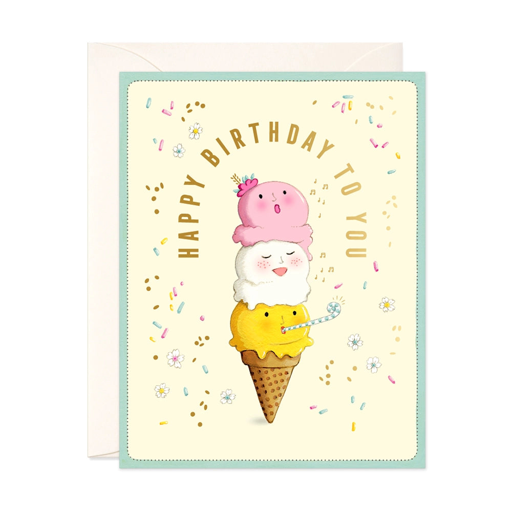 JooJoo Paper Card - Birthday Ice Cream