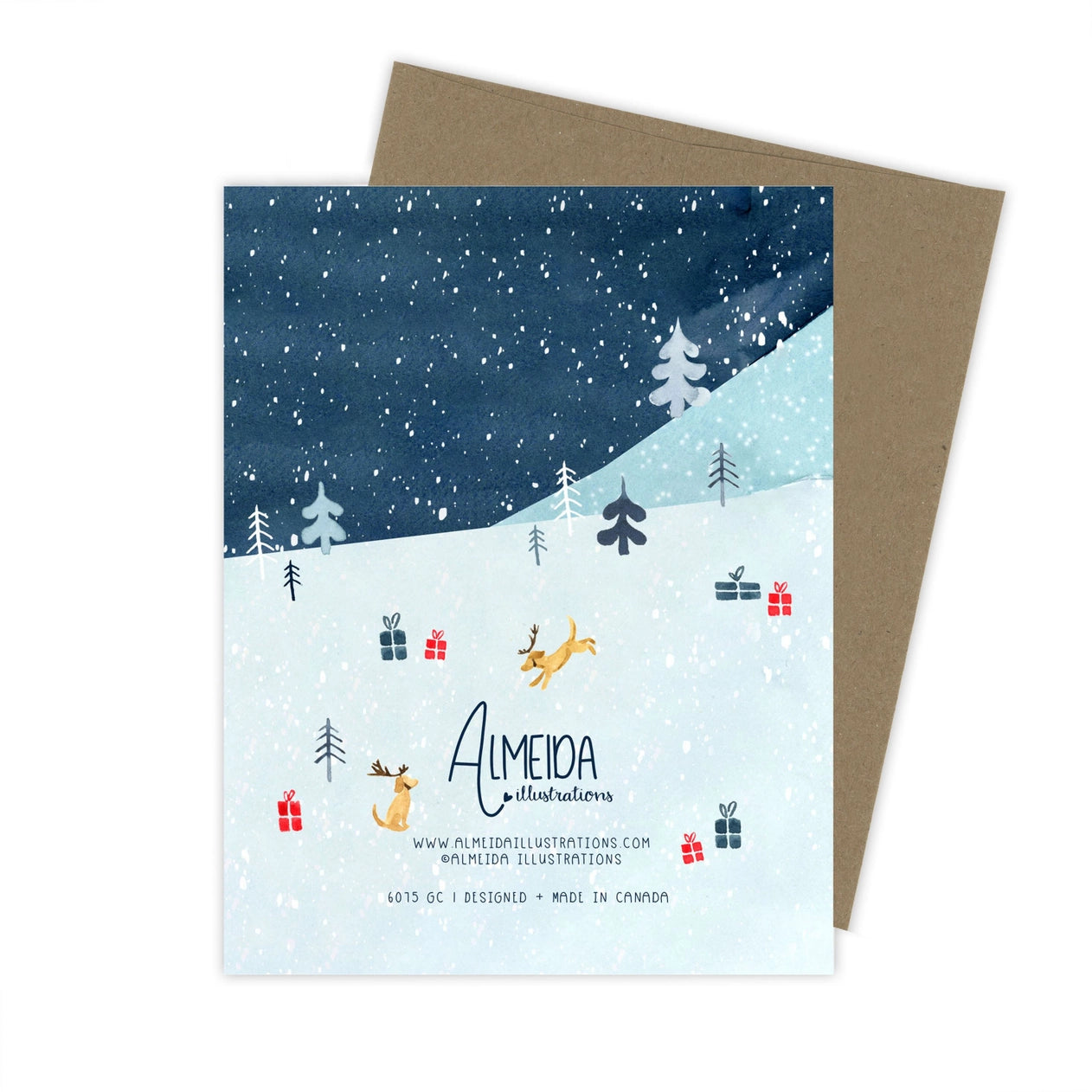 Almeida Illustrations Card - Santa's Ice Rink