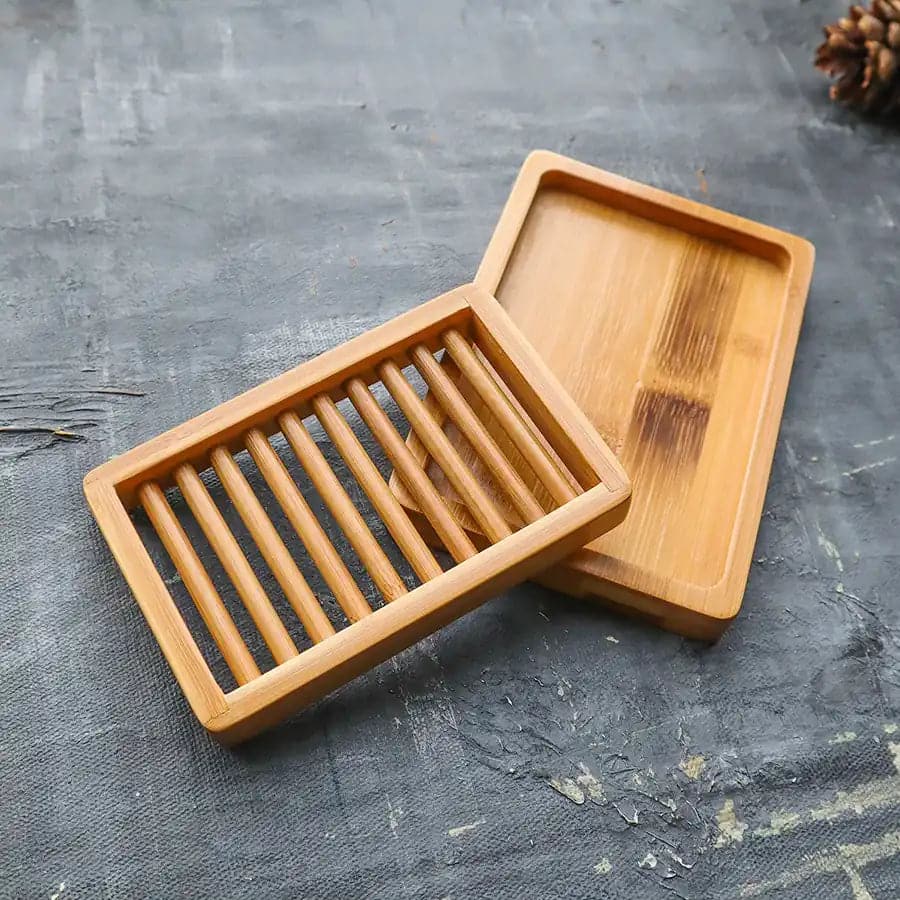 Dual Layer Bamboo Soap Dish