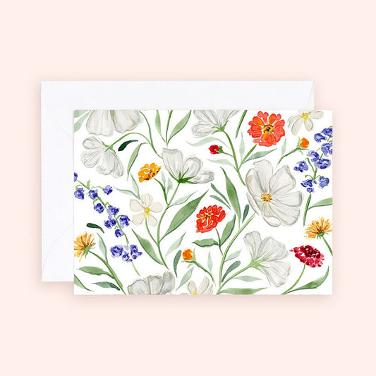 Almeida Illustrations Mini Card - Flowers