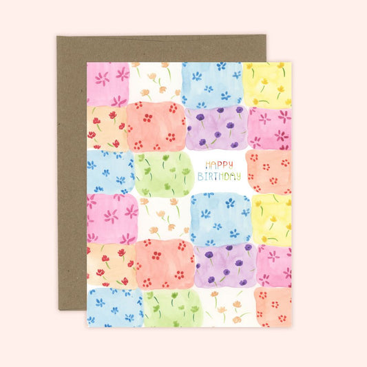 Almeida Illustrations Card - Patchwork Birthday