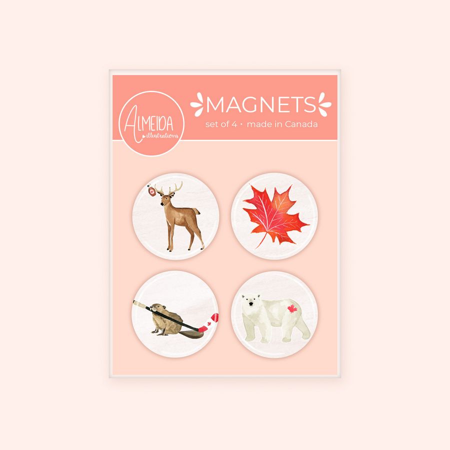 Almeida Illustrations Magnets (Set of 4)