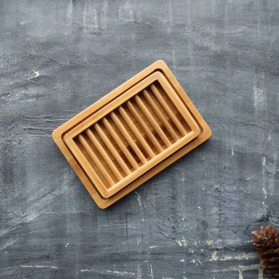 Dual Layer Bamboo Soap Dish
