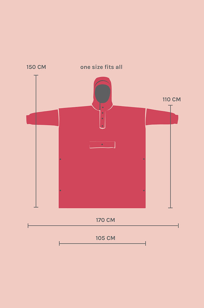 Rain Kiss Recycled Rain Poncho