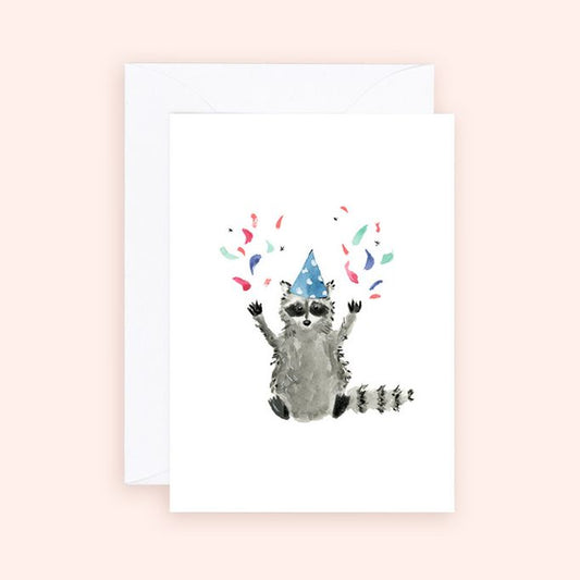 Almeida Illustrations Mini Card - Raccoon