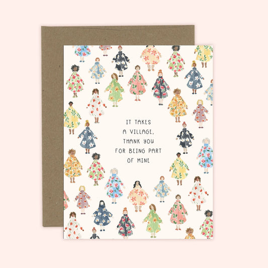 Almeida Illustrations Card - It Takes A Village