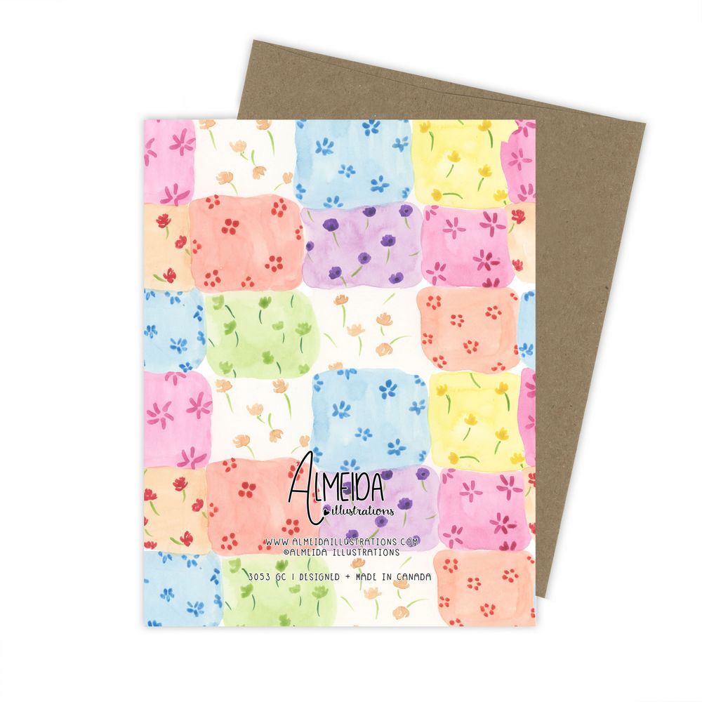 Almeida Illustrations Card - Patchwork Birthday