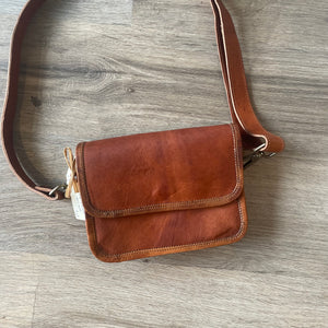 Hand Crafted Leather 7” Half Flap Bag