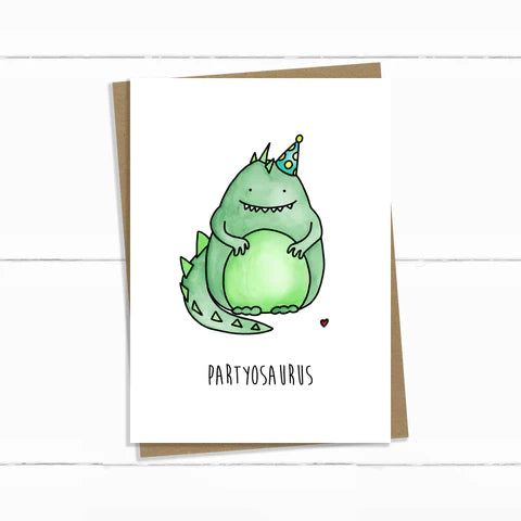 Baun Bon Card - Birthday Partyosaurus