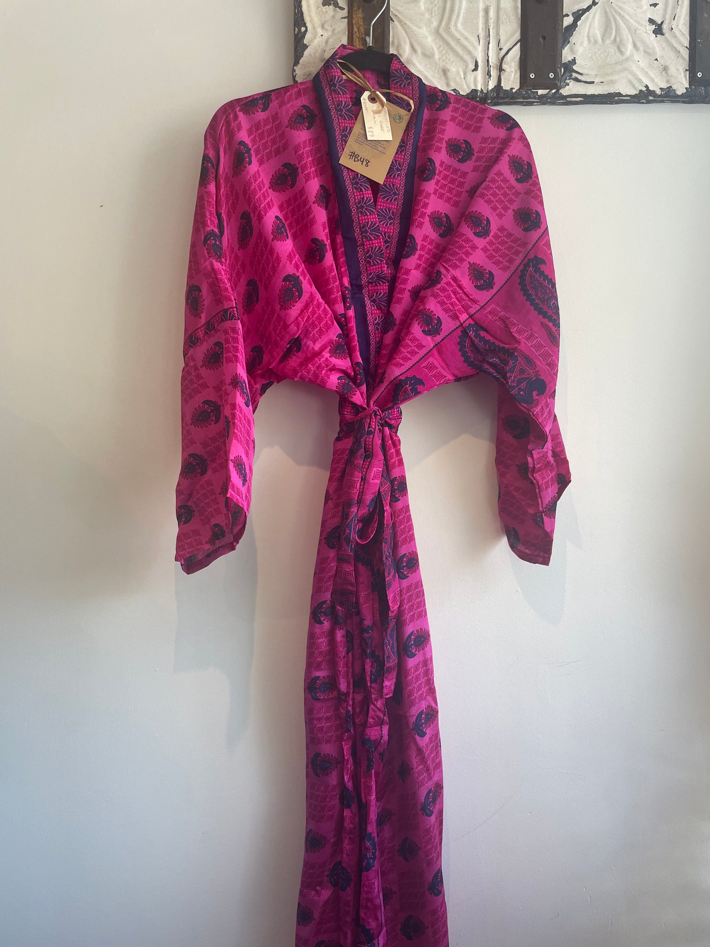 Upcycled Sari Robe - Long #B48