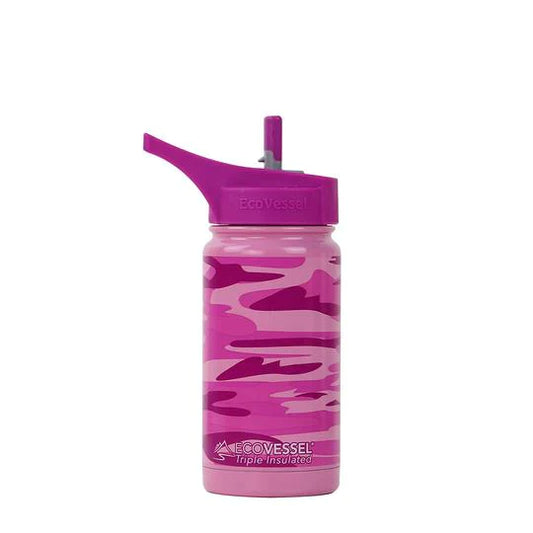 EcoVessel 13oz Insulated Water Bottle With Straw