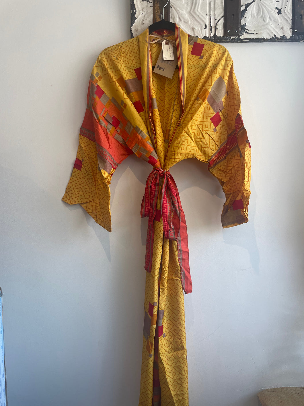 Upcycled Sari Robe - Long #B43