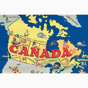 Canadian Culture Thing Card - Map Of Canada