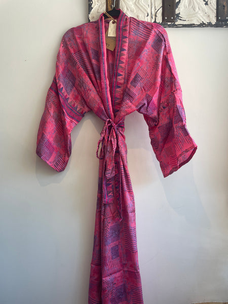 Upcycled Sari Robe - Long #B57