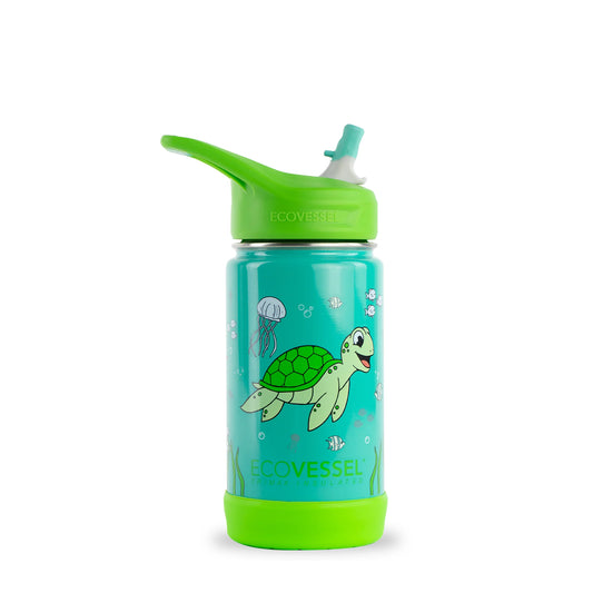 EcoVessel 12oz Insulated Water Bottle With Straw