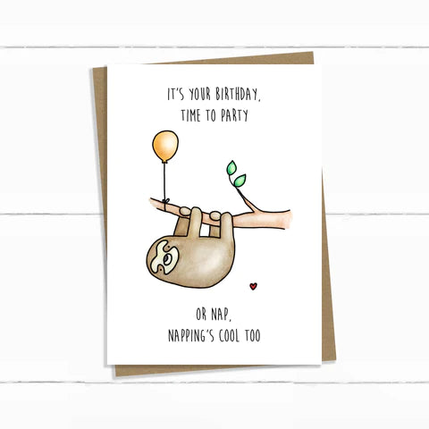 Baun Bon Card - Birthday Nap Sloth