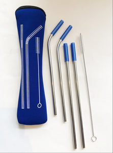 Abbott Stainless Steel Straws with Silicone Tip