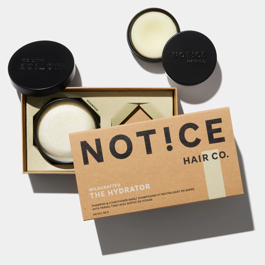 Notice Hair Co. - The Hydrator Travel Set - Shampoo & Conditioner Bar (with tins)