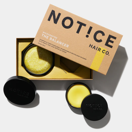 Notice Hair Co. - The Balancer Travel Set - Shampoo & Conditioner Bar (with tins)