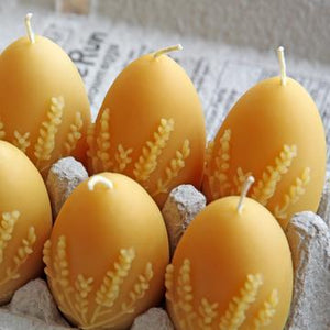 Lavender Egg Beeswax Candle