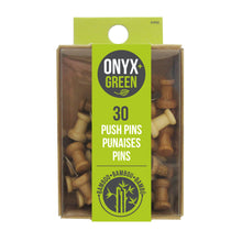 Onyx + Green Bamboo Push Pins