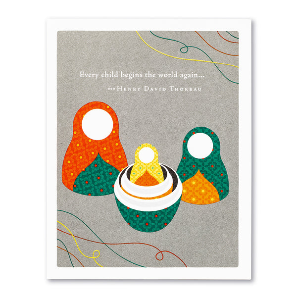 Positively Green Card - Child (Thoreau) - New Baby