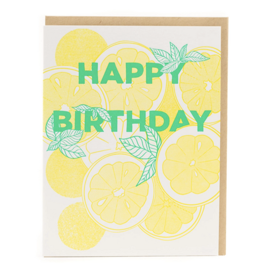 Porchlight Press Card - Birthday Lemons