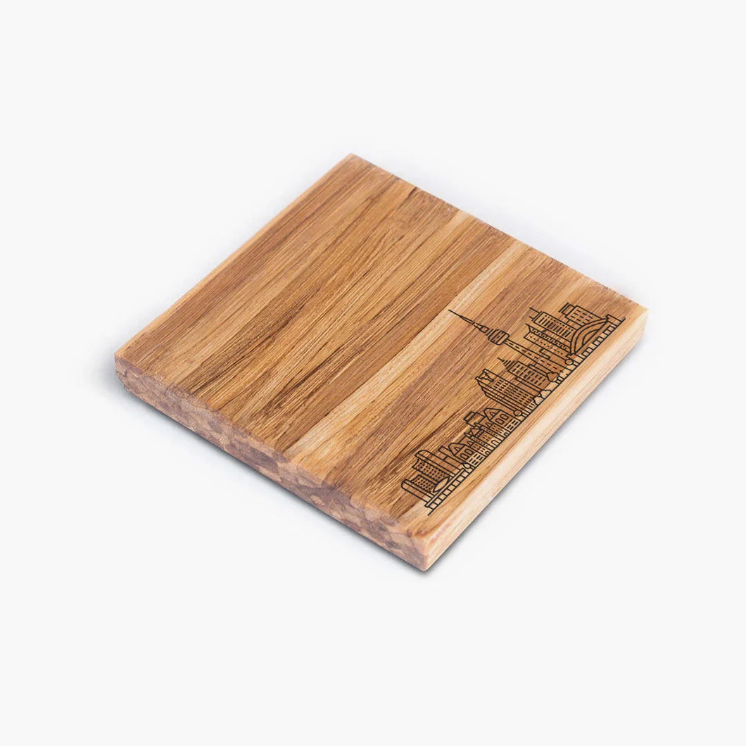 Recycled Chopstick Skyline Coaster Set of 4