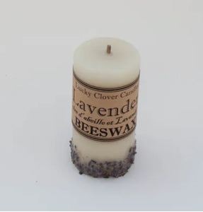 Lavender Beeswax Candle by Lucky Clover Candles