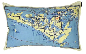 Vintage Map Pillow