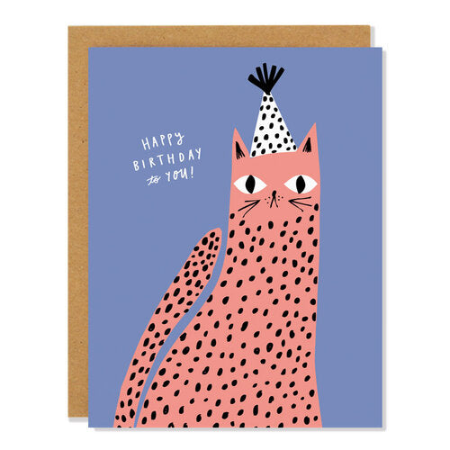 Badger and Burke Card - Spotted Cat Birthday
