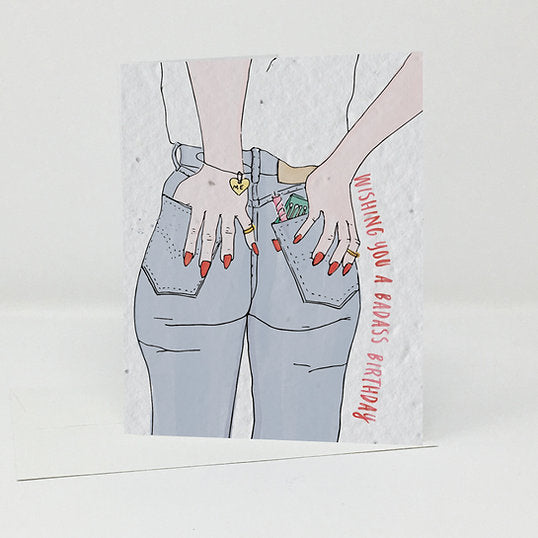 Jill & Jack Paper Plantable Card - Badass Birthday