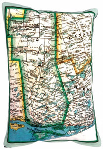 Vintage Map Pillow