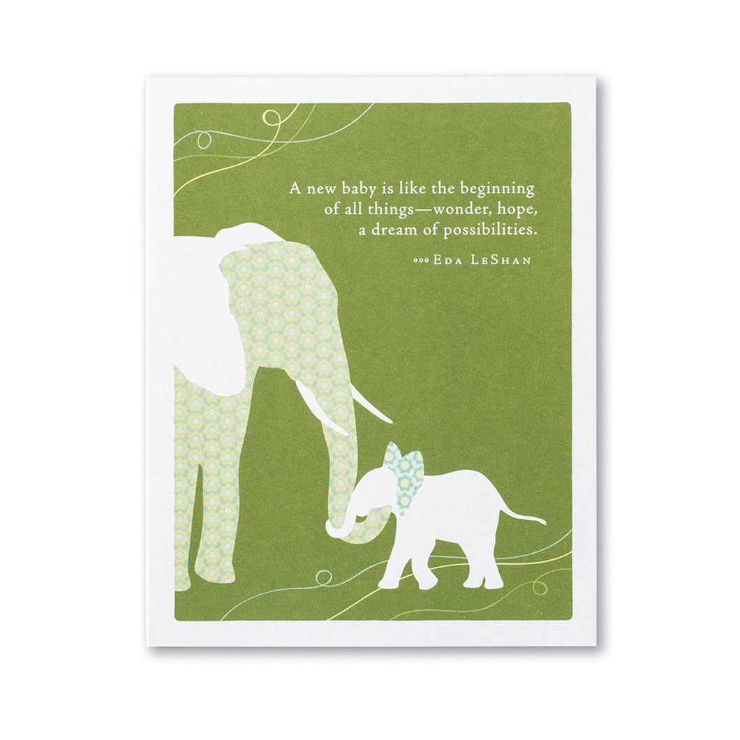 Positively Green Card - Possibilities (LeShan) - New Baby