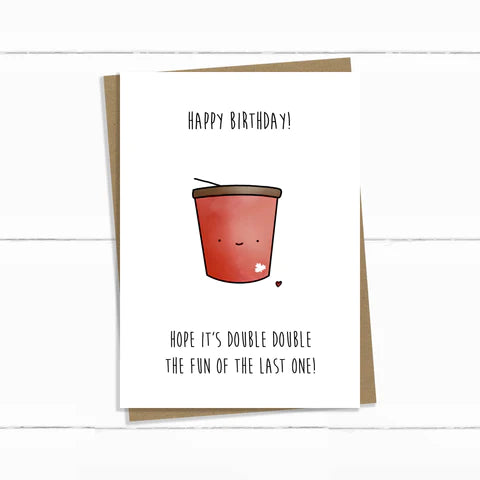 Baun Bon Card - Double Double Birthday