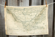 Vintage Map Linen Tea Towel