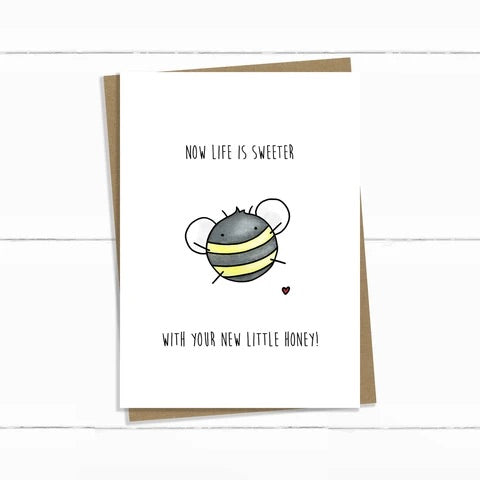 Baun Bon Card - New Baby Honey Bee