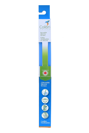 Colibri Reusable Silicone Straws (2 Pack)