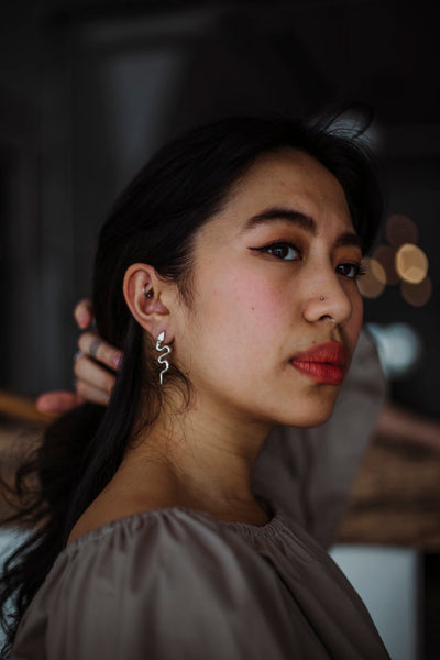 Hawkly Mini Serpent Earrings