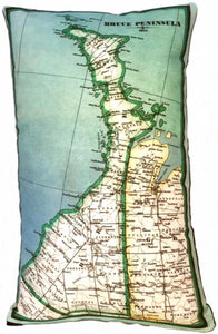 Vintage Map Pillow