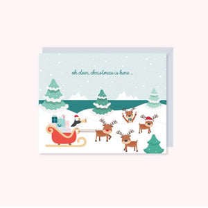 Halifax Paper Hearts Card - Oh Deer (Holiday)