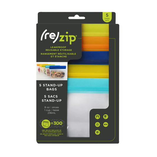Re-Zip 8 oz Leakproof Reusable Storage Bag (5 Pack)