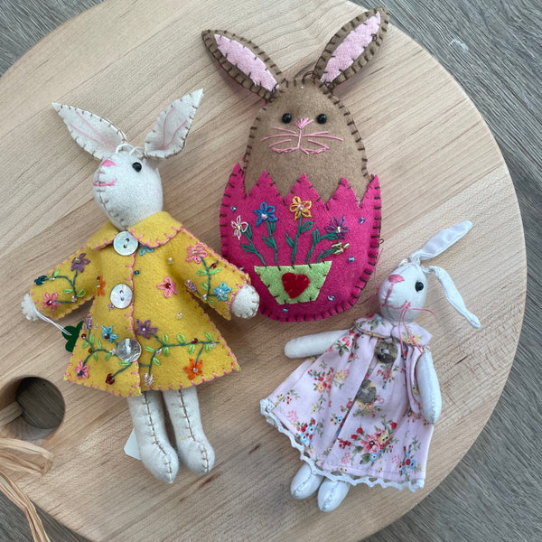Stitch By Stitch Bunny Ornaments