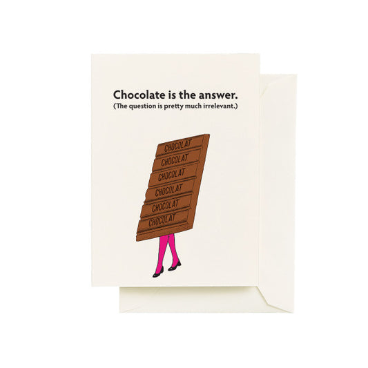 Seltzer Goods Cards - Chocolate Is The Answer