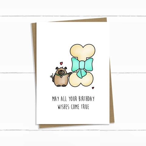 Baun Bon Card - Birthday Wishes Bone