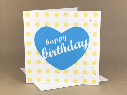 Okku Plantable Card- Happy Birthday Polka Dot