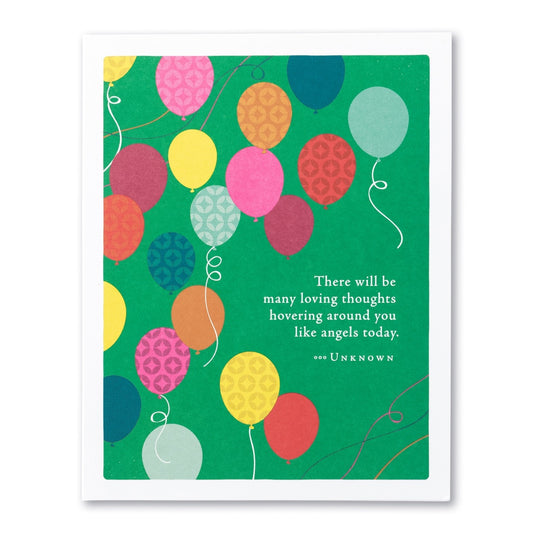 Positively Green Card - Loving Thoughts Angels (Unknown) - Birthday
