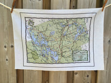 Vintage Map Linen Tea Towel