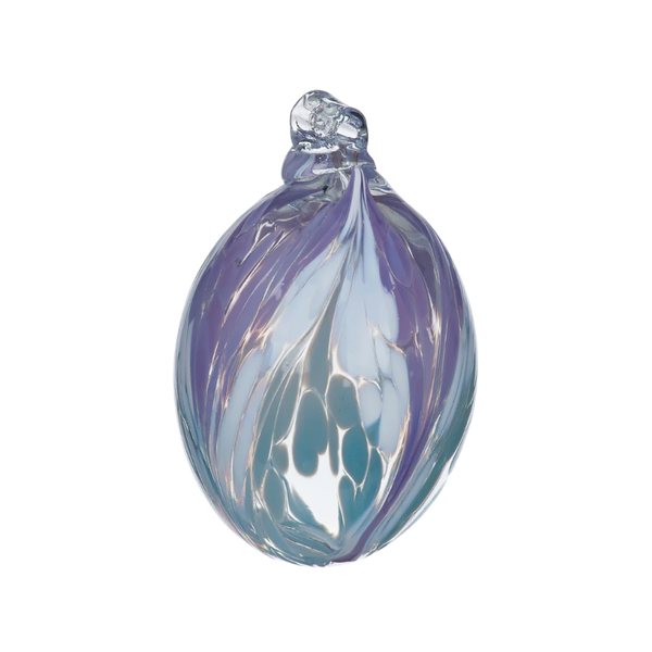 Kitras Hand Blown Glass Pastel Mini Egg